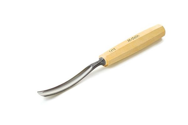 Bent wood carving gouge M-stein - sweep 8